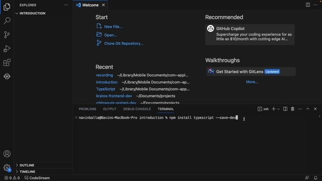Typescript - Complete Setup & Writing First File смотреть онлайн
