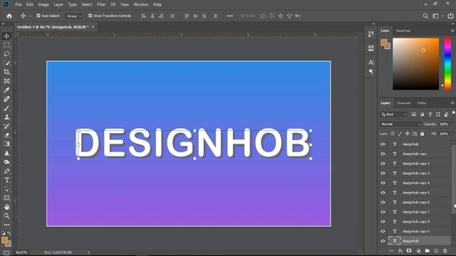 3D Looking Text Shadow Effect in Photoshop CC I Photoshop Text Effects Tutorial смотреть онлайн