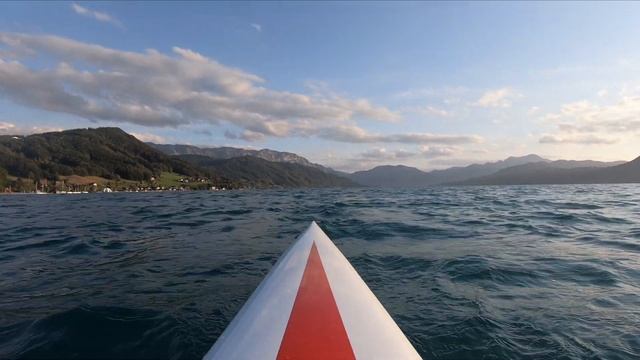 Attersee - Lake Attersee - Austria - NE round trip  - indoor rowing scenery POV on-board