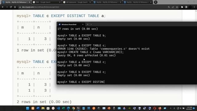 DO Statement, EXCEPT Clause, HANDLER Statement: Data Manipulation Statements - MySQL. смотреть онлайн