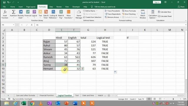 Function Library In Excel in hindi || Formula Tab - Function library in excel by akash bhardwaj смотреть онлайн