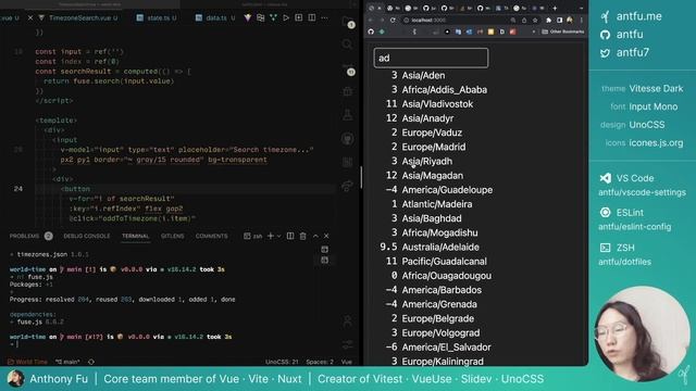 Timezone planner using Vue & Vite - EP1 - Create with Anthony смотреть онлайн