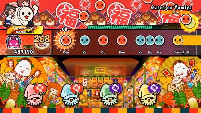 Guren no Yumiya (Full Combo) (Extreme) | Taiko no Tatsujin: The Drum Master! (PC/Xbox) смотреть онлайн