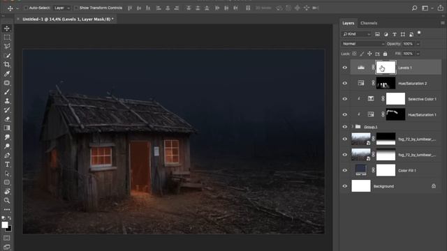 Village Night - Photoshop Manipulation Tutorial Processing смотреть онлайн