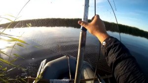 Продолжение Удачной рыбалки на подъемник с лодки! Уловом доволен!