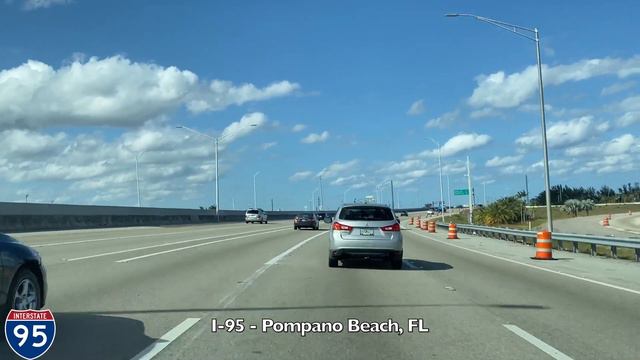 I-95 North - Miami to West Palm Beach - Florida - 4K Highway Drive смотреть онлайн