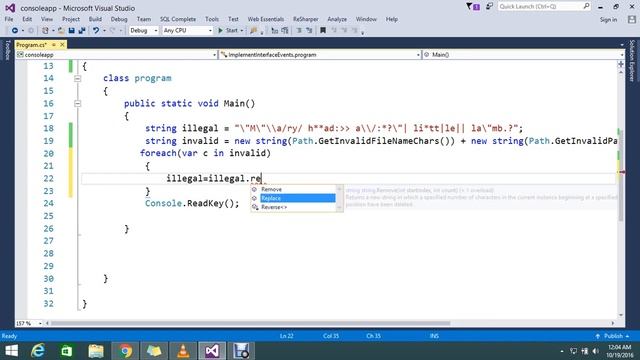 How to remove illegal path and file characters from a string in c# смотреть онлайн