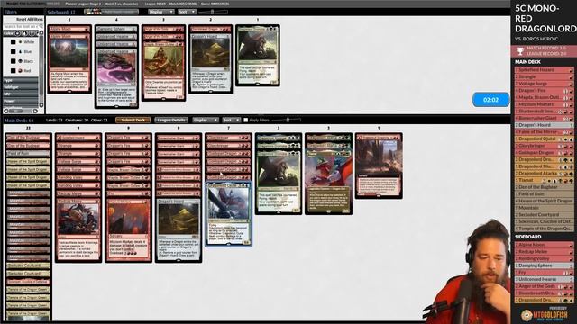 Five-Color Mono-Red Dragonlord Tribal | MTG Pioneer Gameplay смотреть онлайн