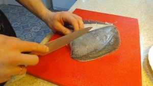 Палтус, камбала. Очистка и разделка.