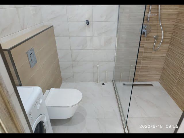 Совмещенная Ванная комната с душевой из плитки смотреть онлайн