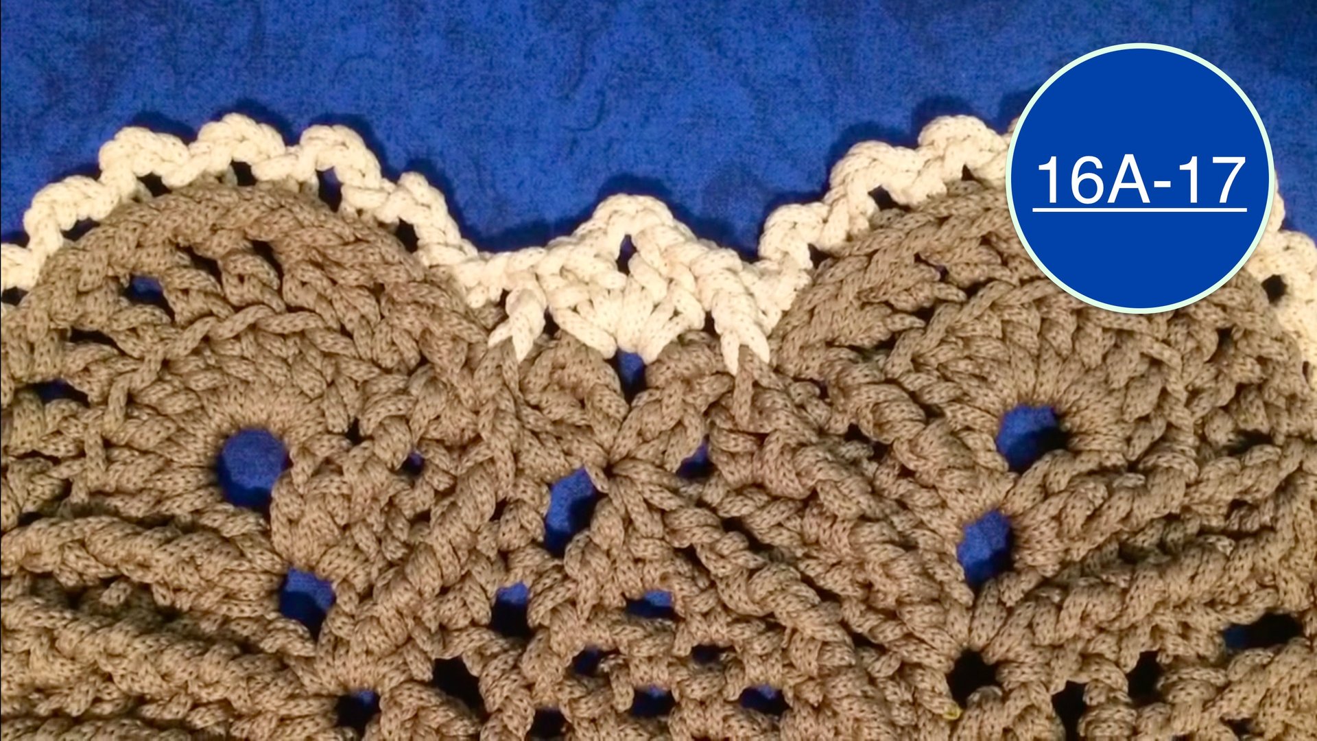 Ковёр «Экстравагантный» крючком. Ряды 16а-17. Полиэфирный шнур.  Мастер-класс. Дачный креатив.