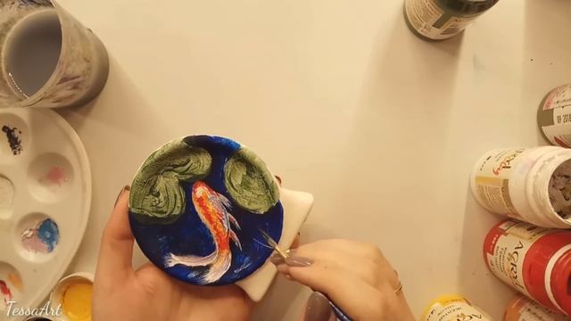 Рыбка акрилом просто (Eng sub) Simple drawing of fish смотреть онлайн