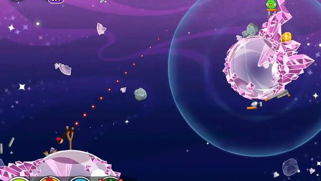 Angry Birds Space Level 7-11 Cosmic Crystals 3 Star Walkthrough смотреть онлайн