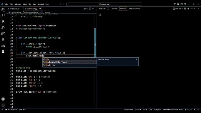 02 Part -1: Python Custom Dictionaries using UserDict Class:| Advanced Python Series #python #codin смотреть онлайн