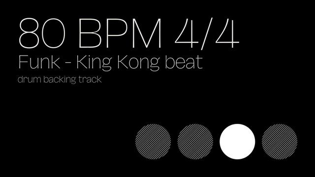Funk King Kong beat Backing Track | Drum Metronome | 80 BPM смотреть онлайн