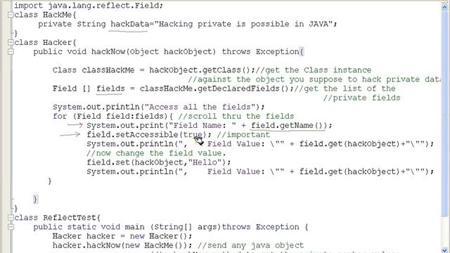 Hacking private members of a JAVA class смотреть онлайн