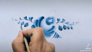 Гжельская роза