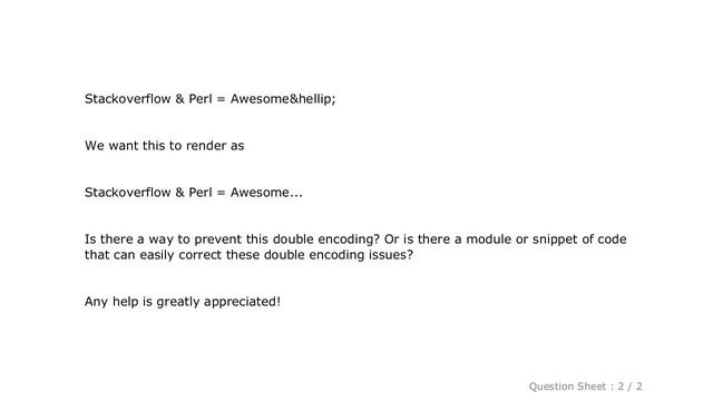 HTML : How can one prevent double encoding of html entities when they are allowed in the input смотреть онлайн