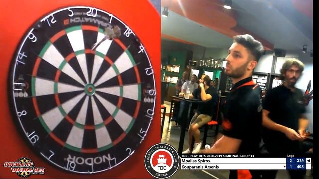 Thessaloniki Darts Club Season 2018-2019 Playoffs Semifinal - Arsenis Kouparanis - Spyros Mpallas смотреть онлайн