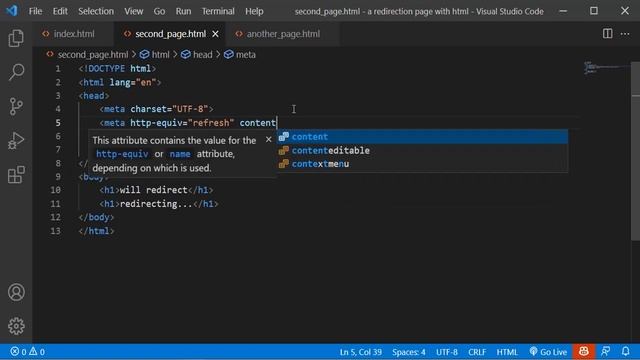 How to create a redirection page with just HTML meta tag смотреть онлайн