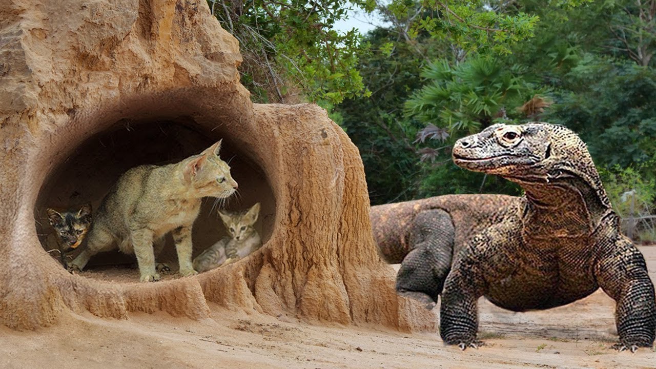 Комодский Варан Пожирает Все На Своем Пути. Варан В Деле