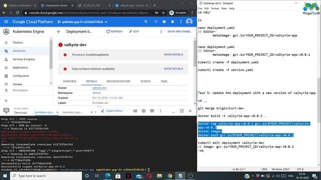 Deploy to Kubernetes in Google Cloud: Challenge Lab || Qwiklabs || Google Cloud Platform || GSP318 смотреть онлайн