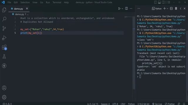 set introduction in Python || Python Tutorial 2022 смотреть онлайн