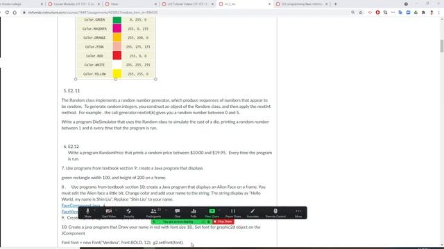Java , Ch2 HW_11 , random class, nextInt method , simulate roll a die, create random number 1 to смотреть онлайн