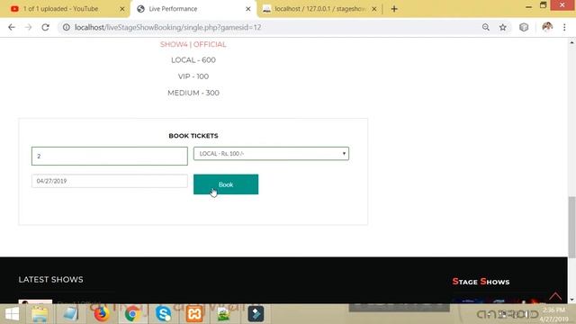 Live Stage Show Ticket Booking PHP MYSQL | By Pankaj Panjwani смотреть онлайн