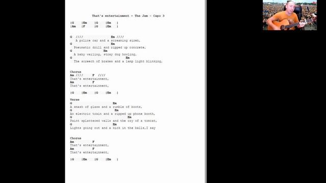 Thats Entertainment. Learn Chords and Lyrics смотреть онлайн