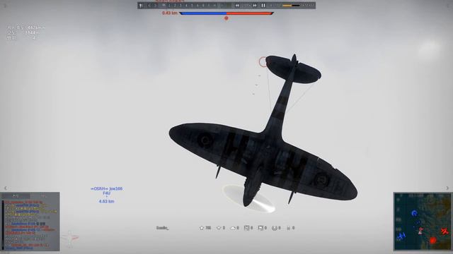 [War thunder] Spitfire LF. MK IX Thunderbolt Realistic Gameplay смотреть онлайн