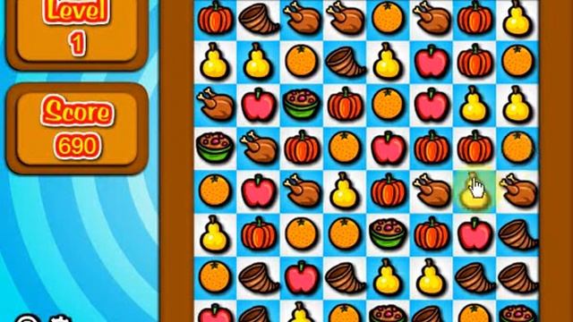 Gems Swap Fall Feast - Flash Game - Casual Gameplay смотреть онлайн