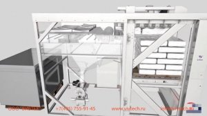 Автоматический растариватель паллет с мешками