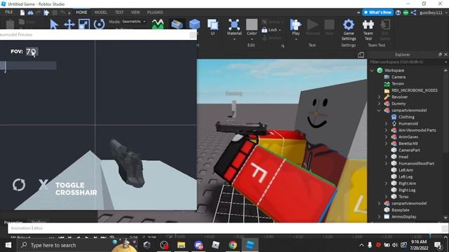 Roblox R6: M9 Animation Tactical Reload (Finished) (FE Gun Kit) смотреть онлайн
