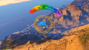 Тревор прыгает с парашютом / GTA 5