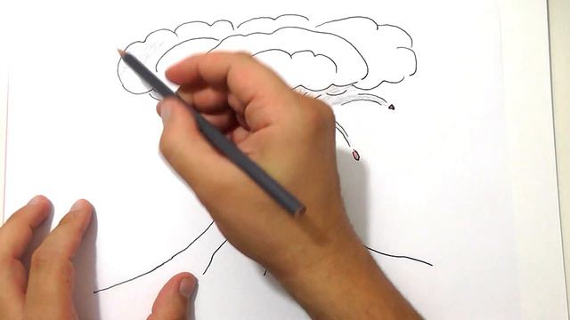 How to Draw and Color a Volcano - VERY EASY - FOR KIDS смотреть онлайн