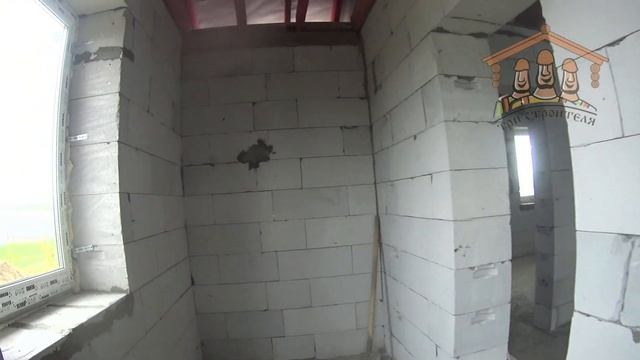 Видео обзор | Строительство коробки одноэтажного дома из газобетона 9.7х8.7 метров смотреть онлайн