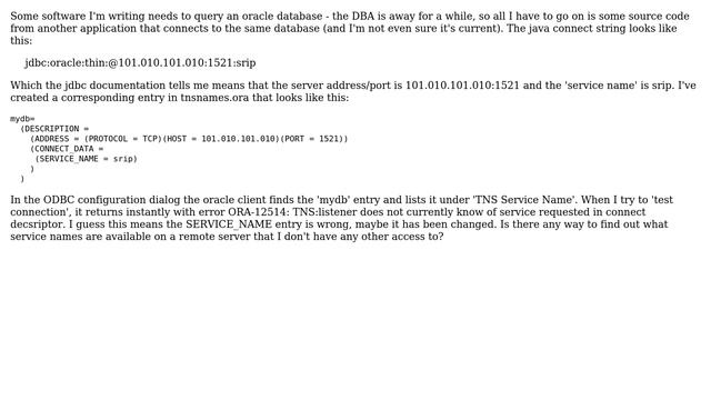 DevOps & SysAdmins: List remote Oracle Service Names смотреть онлайн