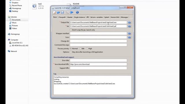 How to create an executable (.exe) file from a jar смотреть онлайн