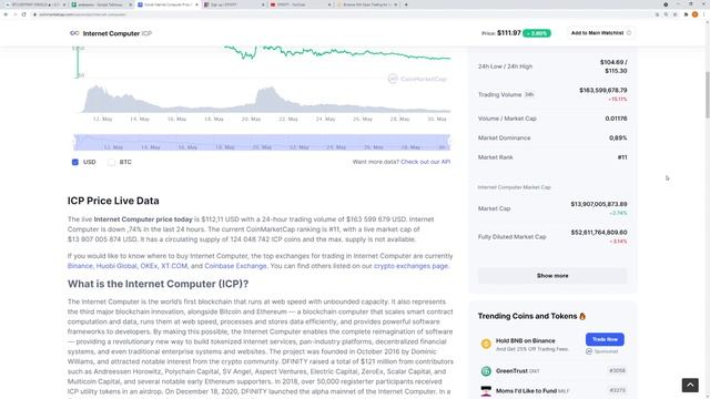 Dfinity (ICP) - краткий обзор потенциала криптовалютного проекта (листинг на Binance 11/05/2021) смотреть онлайн
