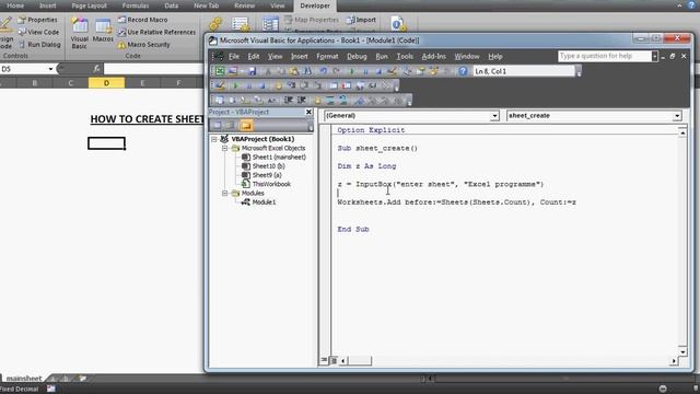 Learn Excel - Video 100 - VBA Input Box - How to Create Sheets смотреть онлайн