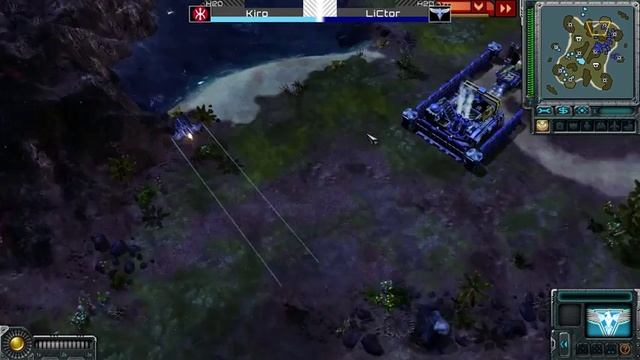 Kiro[E] vs LiCtor[A] - Fire Island - Red Alert 3 смотреть онлайн
