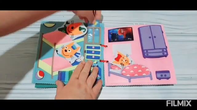 Обзор текстильной развивающей книжки - домика из фетра по мотивам мультфильма смотреть онлайн