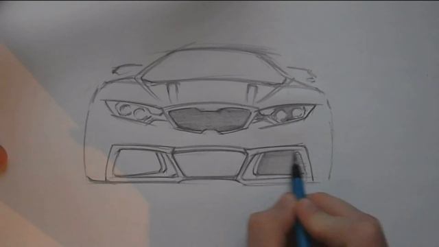 Bmw front view sketch 27-04-2014 смотреть онлайн