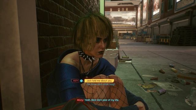 Cyberpunk 2077 - Heroes: Go To Jackie's Garage and Sit and Talk To Misty Dialogue Tree PS5 Gamplay смотреть онлайн