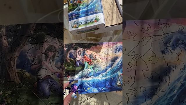 Фигурный деревянный пазл Русалочка серия Страна сказок смотреть онлайн
