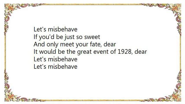 Irving Aaronson His Commanders - Let's Misbehave Lyrics смотреть онлайн