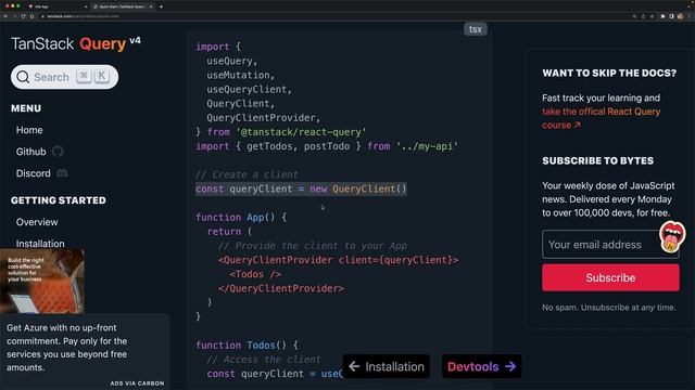 React Query - TanStack / React Query - instalación смотреть онлайн