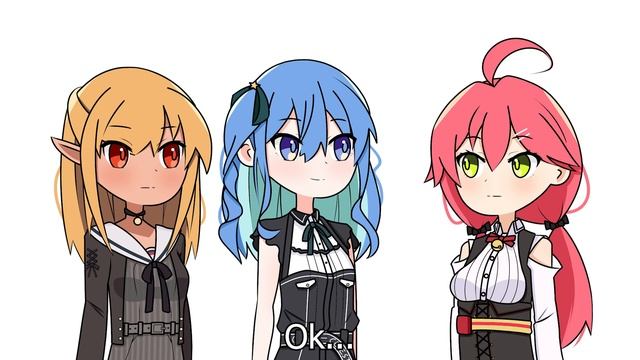 Is Sui-chan... SMALL!? [Hololive animation (Suisei/Miko/Flare)] смотреть онлайн