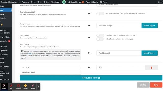 Edit Import “Test Feed for Sept 21 Vendor” ‹ Flowation Marketplace — WordPress смотреть онлайн